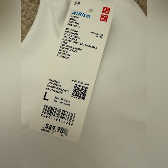 NWT uniqlo AIRism Soft Mini Bra athletic Dress - Picture 4 of 6